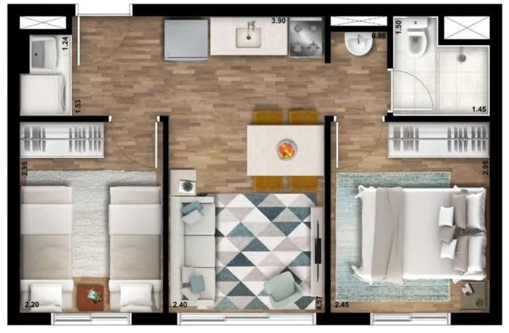 Apartamento com 2 quartos à venda, 36m2 em Vila Sabrina, São Paulo - SP - imagem 4 Foto 4 de Apartamento com 2 quartos à venda, 36m2 em Vila Sabrina, São Paulo - SP