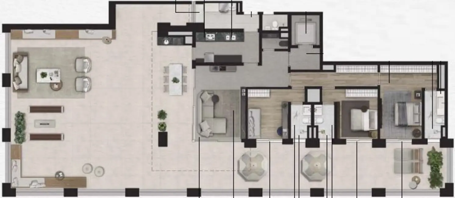 Apartamento com 3 quartos à venda, 348m2 em Itaim Bibi, São Paulo - SP - imagem 3 Foto 3 de Apartamento com 3 quartos à venda, 348m2 em Itaim Bibi, São Paulo - SP