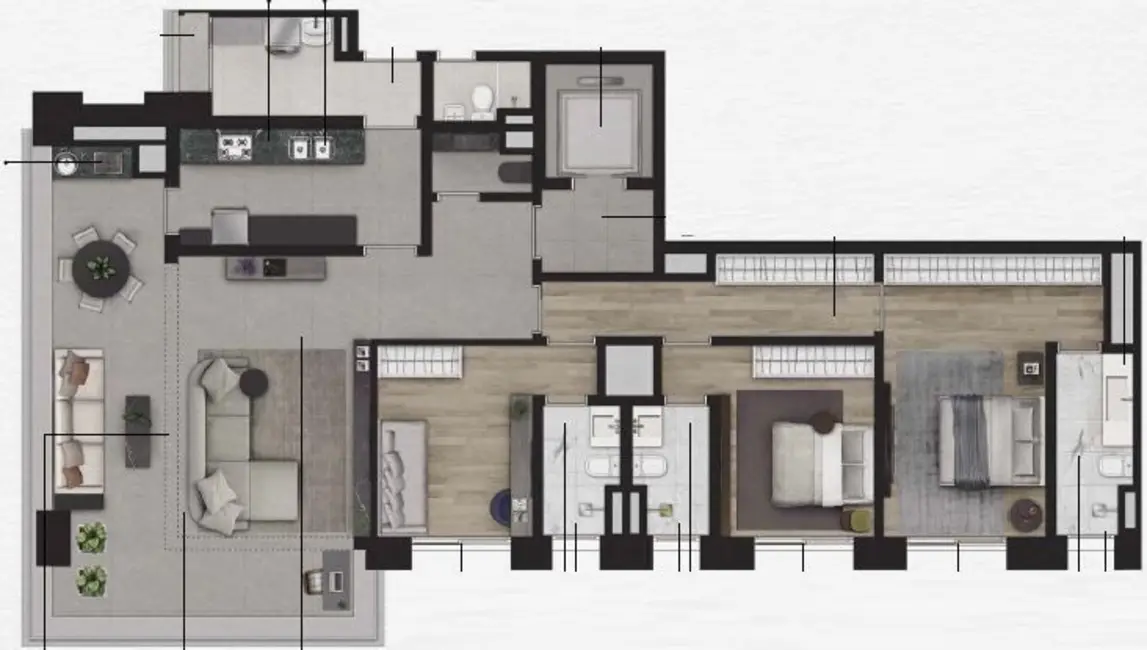 Apartamento com 3 quartos à venda, 348m2 em Itaim Bibi, São Paulo - SP - imagem 4 Foto 4 de Apartamento com 3 quartos à venda, 348m2 em Itaim Bibi, São Paulo - SP