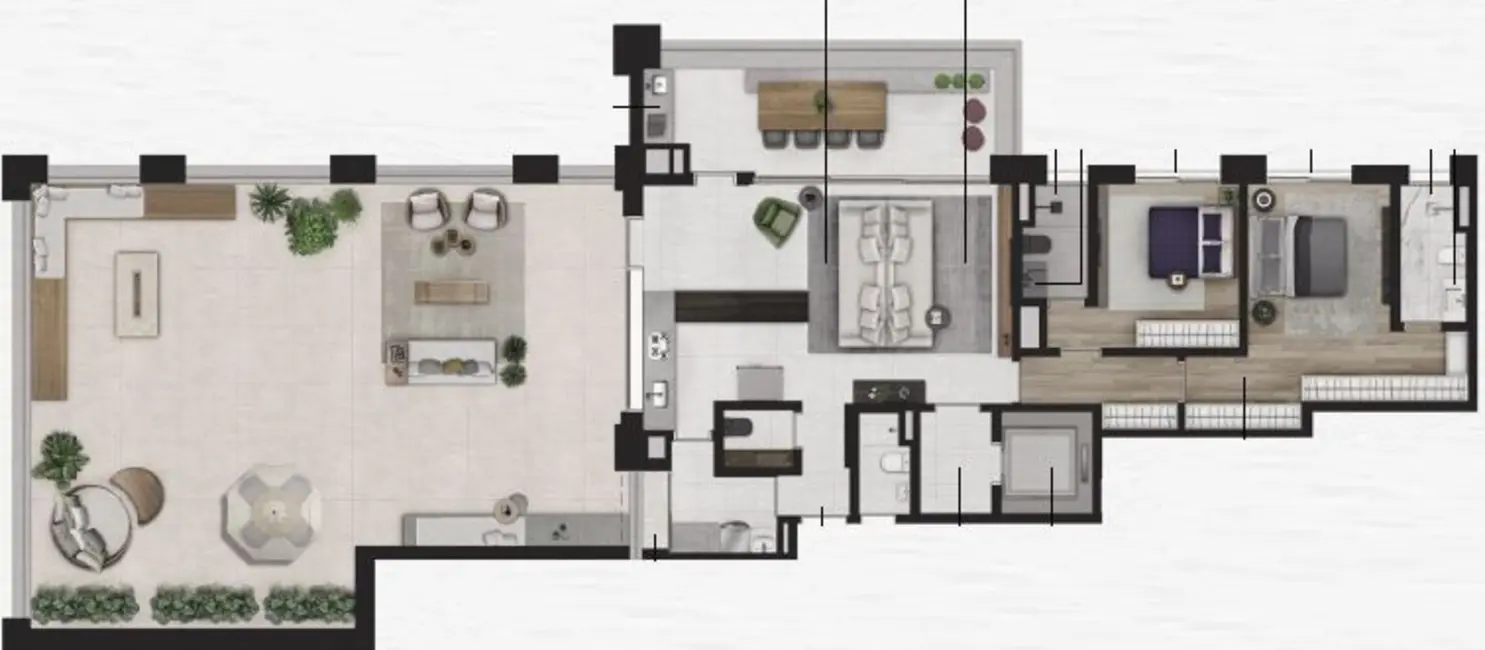 Apartamento com 3 quartos à venda, 348m2 em Itaim Bibi, São Paulo - SP - imagem 6 Foto 6 de Apartamento com 3 quartos à venda, 348m2 em Itaim Bibi, São Paulo - SP