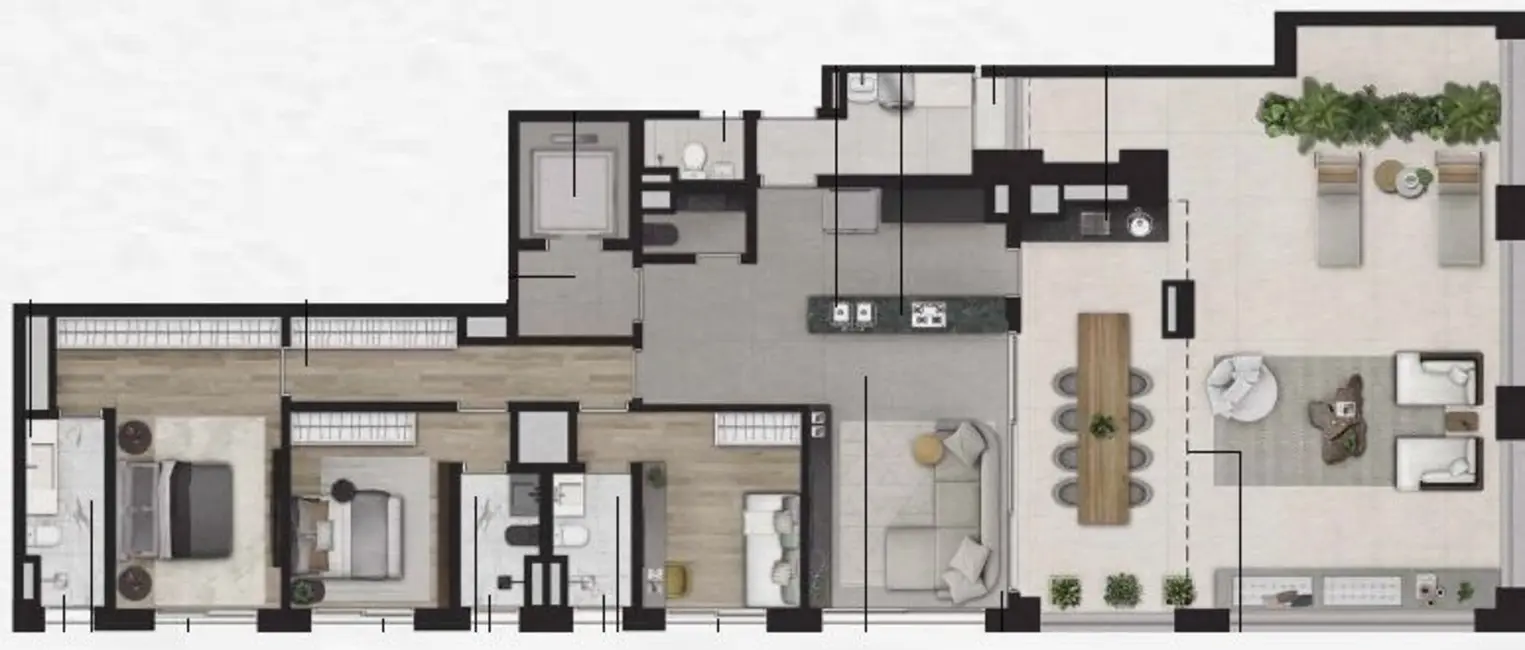 Apartamento com 3 quartos à venda, 348m2 em Itaim Bibi, São Paulo - SP - imagem 5 Foto 5 de Apartamento com 3 quartos à venda, 348m2 em Itaim Bibi, São Paulo - SP