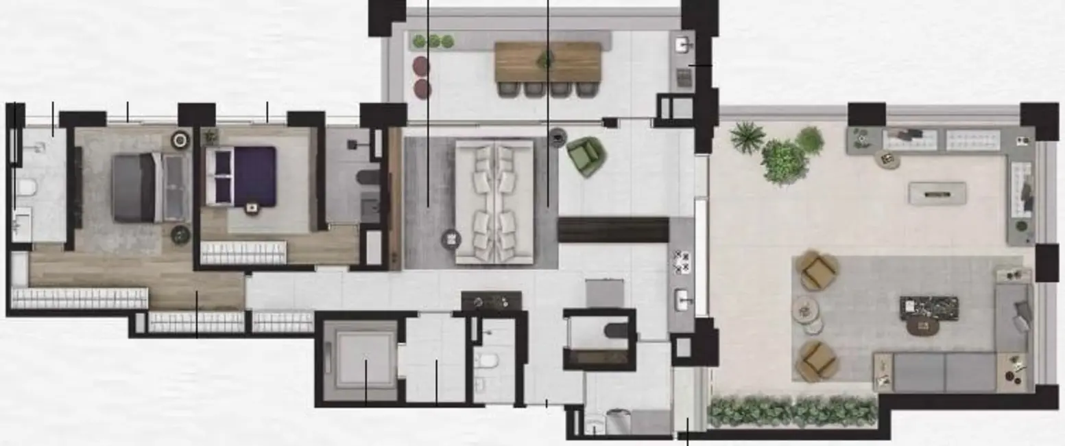 Apartamento com 3 quartos à venda, 348m2 em Itaim Bibi, São Paulo - SP - imagem 7 Foto 7 de Apartamento com 3 quartos à venda, 348m2 em Itaim Bibi, São Paulo - SP