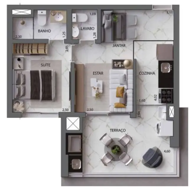 Apartamento com 2 quartos à venda, 60m2 em Ipiranga, São Paulo - SP - imagem 4 Foto 4 de Apartamento com 2 quartos à venda, 60m2 em Ipiranga, São Paulo - SP