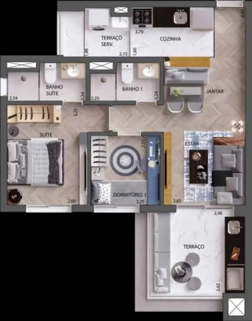 Apartamento com 2 quartos à venda, 60m2 em Ipiranga, São Paulo - SP - imagem 3 Foto 3 de Apartamento com 2 quartos à venda, 60m2 em Ipiranga, São Paulo - SP