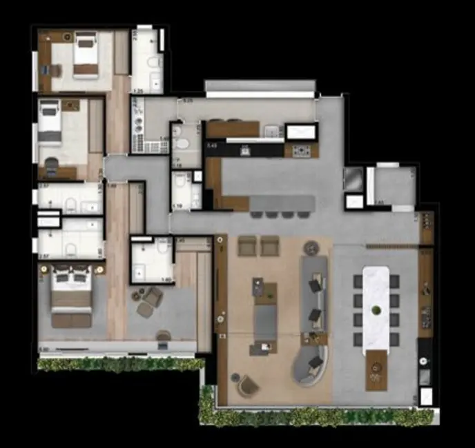 Foto 2 de Apartamento com 4 quartos à venda, 201m2 em Brooklin Novo, São Paulo - SP
