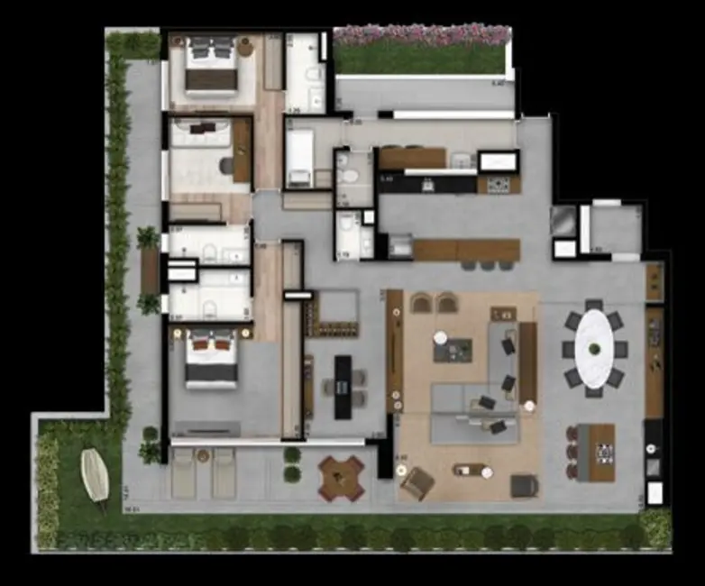 Foto 5 de Apartamento com 4 quartos à venda, 201m2 em Brooklin Novo, São Paulo - SP