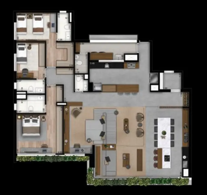 Foto 7 de Apartamento com 4 quartos à venda, 201m2 em Brooklin Novo, São Paulo - SP