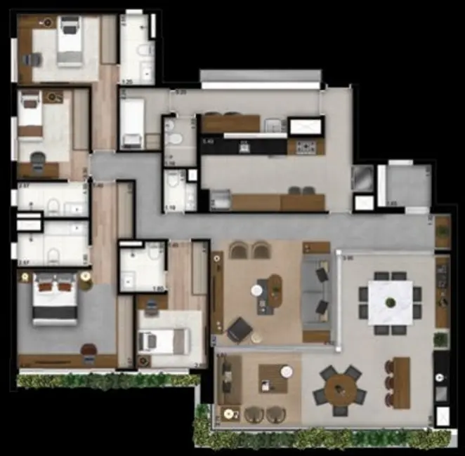 Foto 1 de Apartamento com 4 quartos à venda, 201m2 em Brooklin Novo, São Paulo - SP