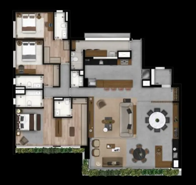 Foto 6 de Apartamento com 4 quartos à venda, 201m2 em Brooklin Novo, São Paulo - SP