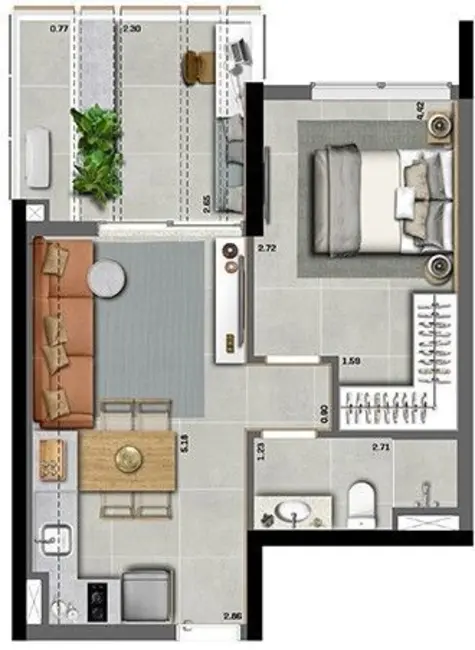 Apartamento com 2 quartos à venda, 67m2 em Pinheiros, São Paulo - SP - imagem 4 Foto 4 de Apartamento com 2 quartos à venda, 67m2 em Pinheiros, São Paulo - SP