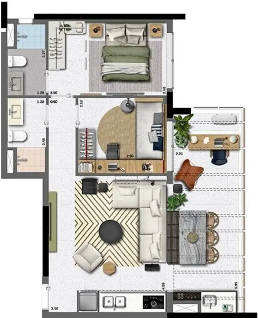 Apartamento com 2 quartos à venda, 67m2 em Pinheiros, São Paulo - SP - imagem 2 Foto 2 de Apartamento com 2 quartos à venda, 67m2 em Pinheiros, São Paulo - SP