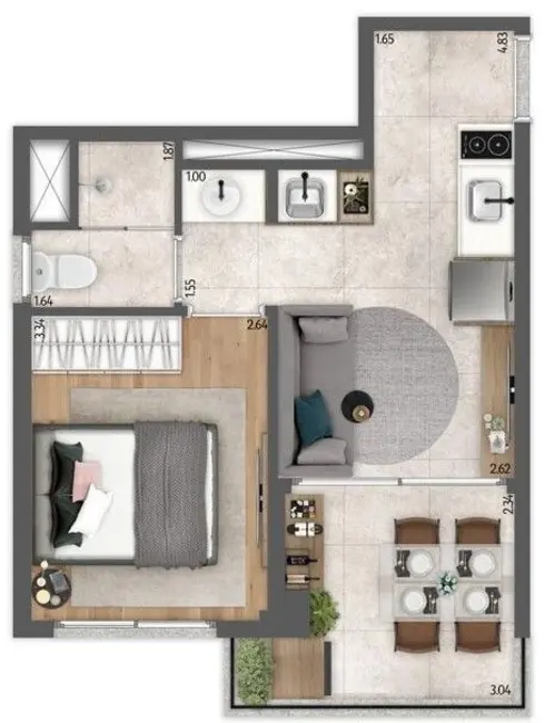 Foto 2 de Apartamento com 2 quartos à venda, 40m2 em Vila Mariana, São Paulo - SP