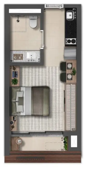 Kitnet com 1 quarto à venda, 24m2 em Vila Clementino, São Paulo - SP - imagem 1 Foto 1 de Kitnet com 1 quarto à venda, 24m2 em Vila Clementino, São Paulo - SP