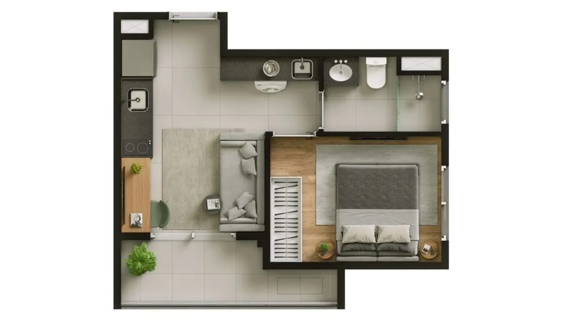 Foto 2 de Kitnet com 1 quarto à venda, 23m2 em Santa Cecília, São Paulo - SP
