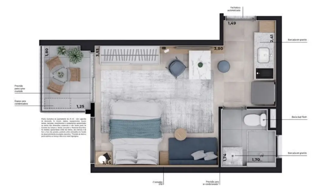 Foto 7 de Kitnet com 1 quarto à venda, 23m2 em Santa Cecília, São Paulo - SP