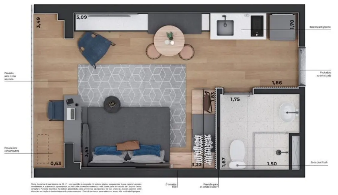 Foto 3 de Kitnet com 1 quarto à venda, 23m2 em Santa Cecília, São Paulo - SP