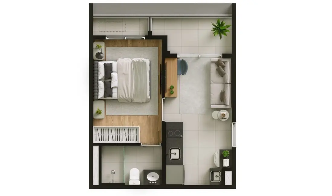Foto 4 de Kitnet com 1 quarto à venda, 23m2 em Santa Cecília, São Paulo - SP