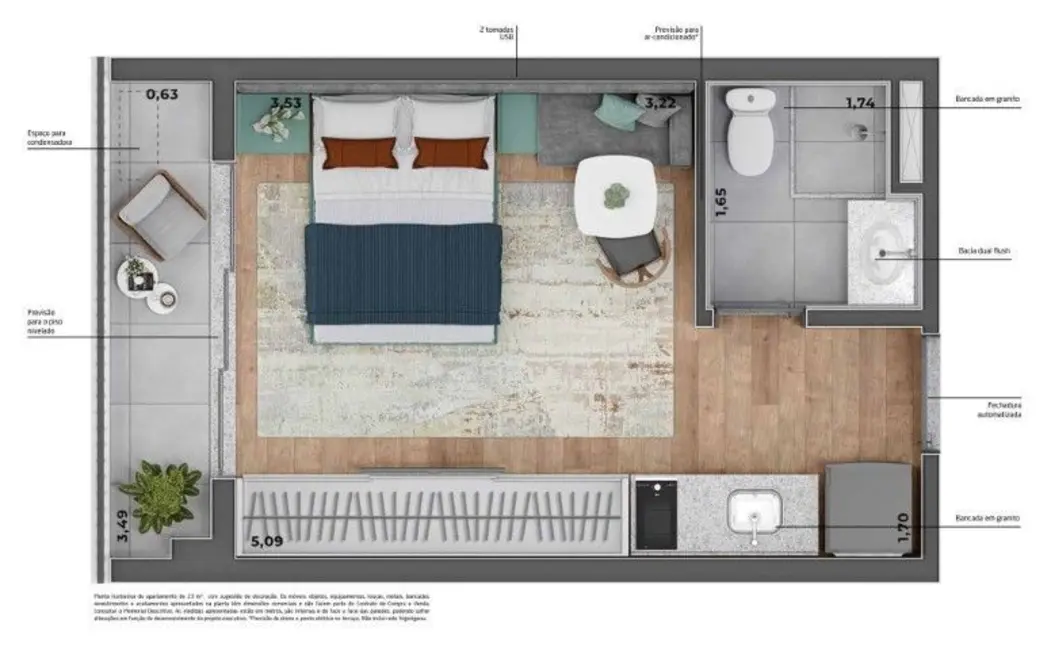 Foto 1 de Kitnet com 1 quarto à venda, 23m2 em Santa Cecília, São Paulo - SP