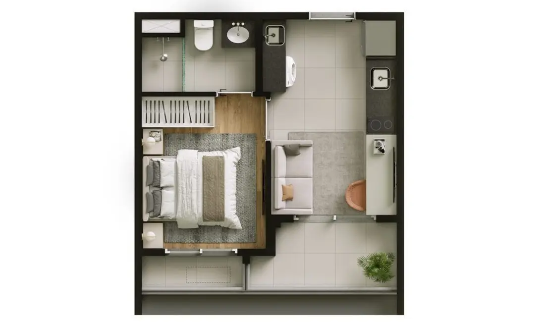 Foto 3 de Kitnet com 1 quarto à venda, 23m2 em Santa Cecília, São Paulo - SP