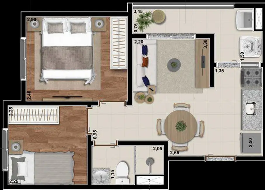 Apartamento com 1 quarto à venda, 24m2 em Saúde, São Paulo - SP - imagem 3 Foto 3 de Apartamento com 1 quarto à venda, 24m2 em Saúde, São Paulo - SP