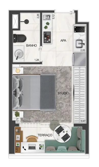 Apartamento com 2 quartos à venda, 57m2 em Brooklin Novo, São Paulo - SP - imagem 7 Foto 7 de Apartamento com 2 quartos à venda, 57m2 em Brooklin Novo, São Paulo - SP