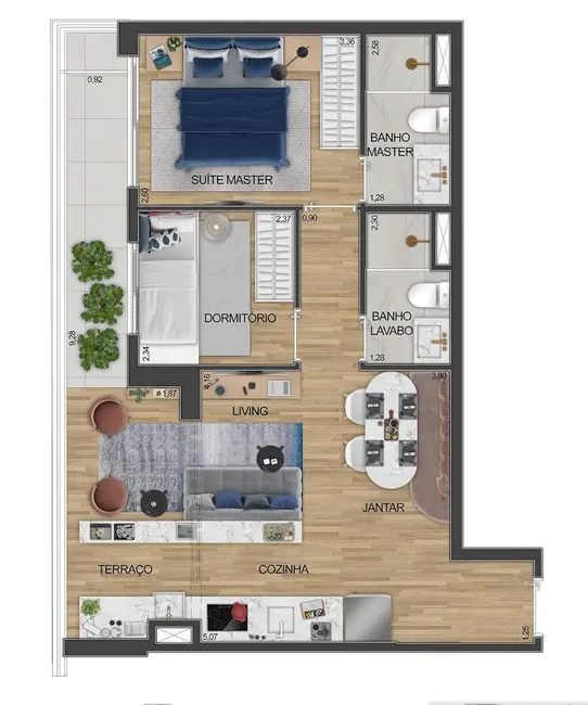 Foto 4 de Kitnet com 1 quarto à venda, 24m2 em Brooklin Novo, São Paulo - SP