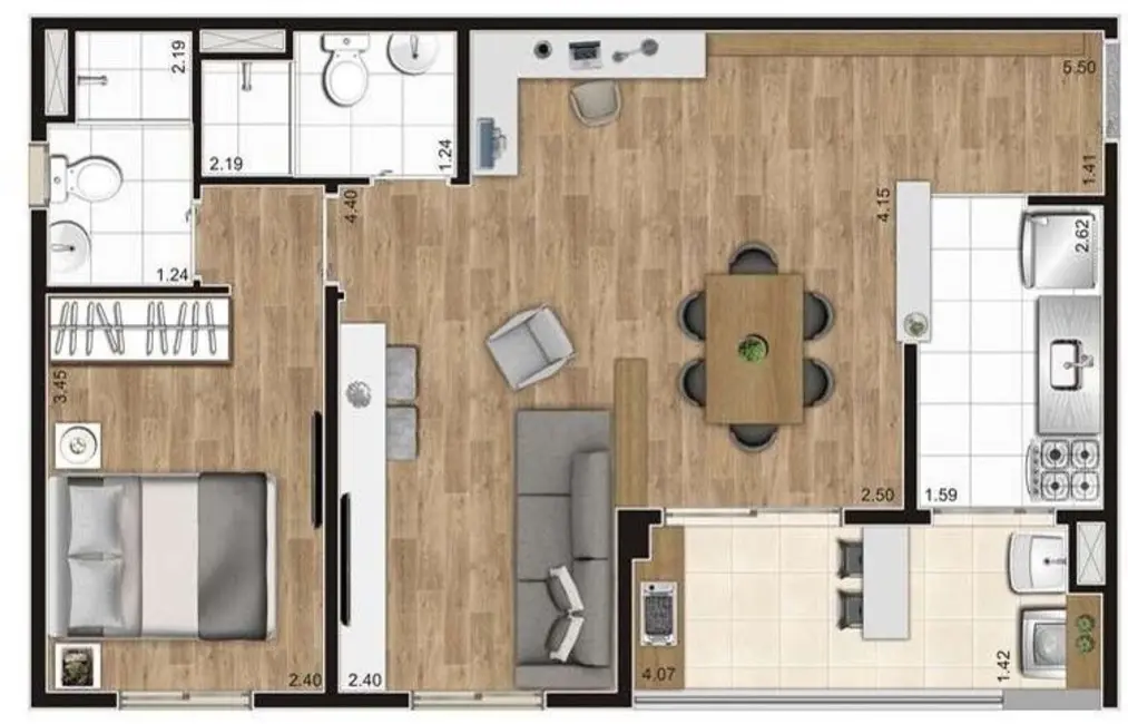 Apartamento com 2 quartos à venda, 56m2 em Vila Moraes, São Paulo - SP - imagem 2 Foto 2 de Apartamento com 2 quartos à venda, 56m2 em Vila Moraes, São Paulo - SP