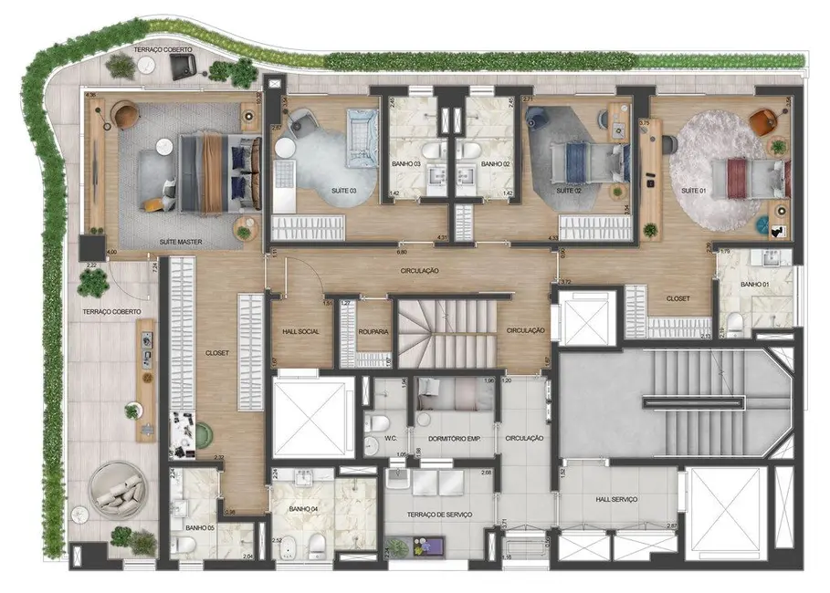 Foto 2 de Loft / Flat com 3 quartos à venda, 201m2 em Jardim Paulista, São Paulo - SP