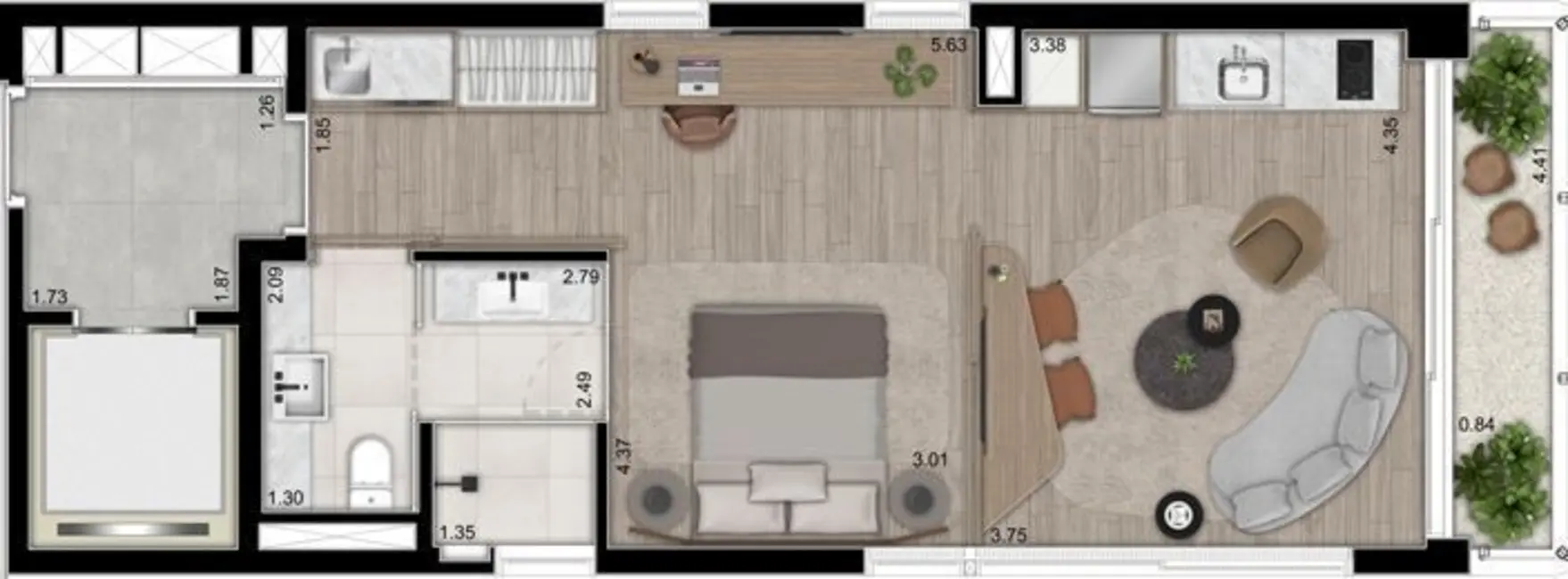 Foto 2 de Kitnet com 1 quarto à venda, 59m2 em Alto de Pinheiros, São Paulo - SP