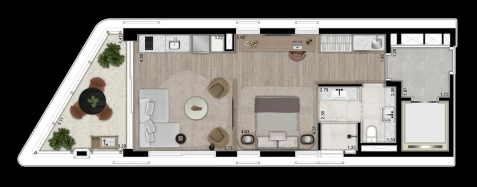 Foto 1 de Kitnet com 1 quarto à venda, 59m2 em Alto de Pinheiros, São Paulo - SP