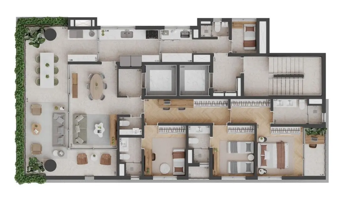 Apartamento com 3 quartos à venda, 167m2 em Vila Madalena, São Paulo - SP - imagem 7 Foto 7 de Apartamento com 3 quartos à venda, 167m2 em Vila Madalena, São Paulo - SP