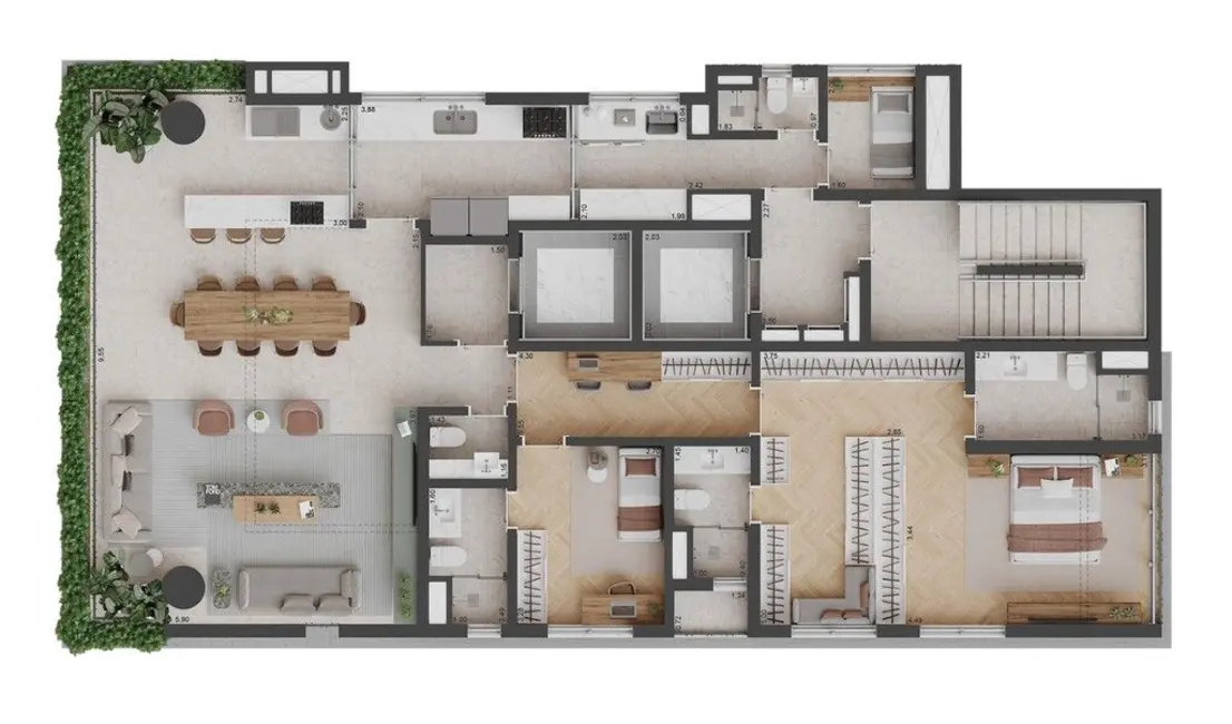 Apartamento com 3 quartos à venda, 167m2 em Vila Madalena, São Paulo - SP - imagem 9 Foto 9 de Apartamento com 3 quartos à venda, 167m2 em Vila Madalena, São Paulo - SP