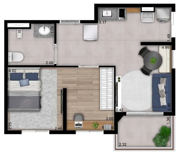 Apartamento com 1 quarto à venda, 40m2 em Perdizes, São Paulo - SP - imagem 2 Foto 2 de Apartamento com 1 quarto à venda, 40m2 em Perdizes, São Paulo - SP