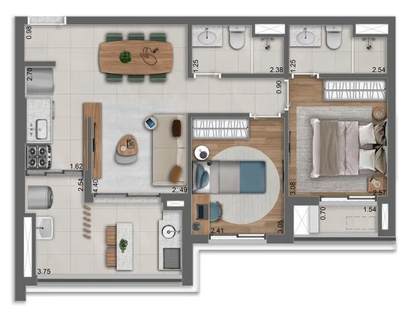 Foto 2 de Apartamento com 2 quartos à venda, 92m2 em Alto da Boa Vista, São Paulo - SP