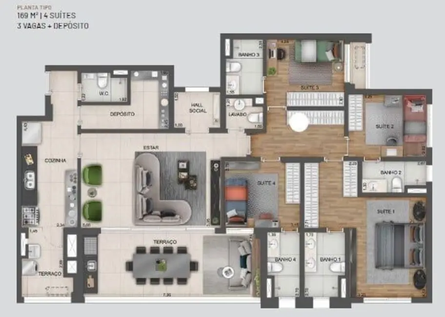 Foto 1 de Apartamento com 4 quartos à venda, 169m2 em Vila Clementino, São Paulo - SP