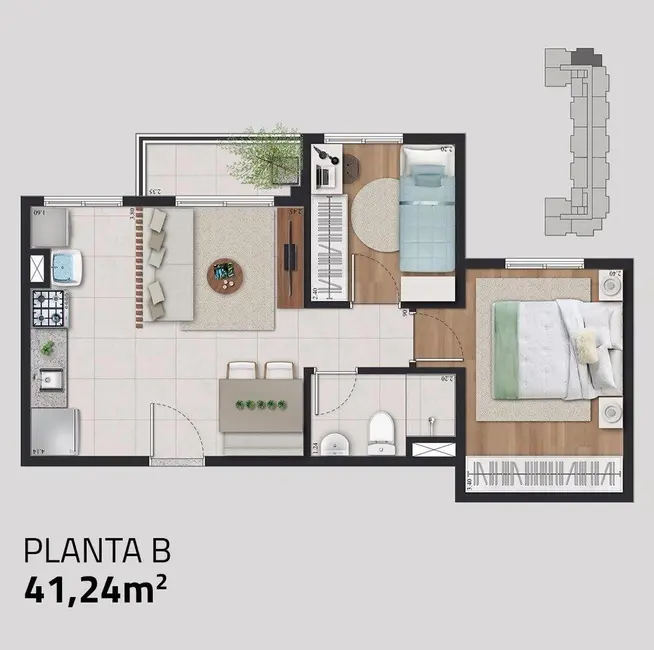 Apartamento com 2 quartos à venda, 40m2 em São Paulo - SP - imagem 1 Foto 1 de Apartamento com 2 quartos à venda, 40m2 em São Paulo - SP