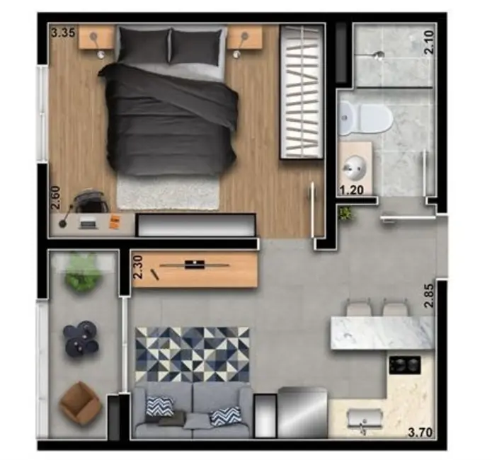 Foto 2 de Apartamento com 3 quartos à venda, 60m2 em Vila Ema, São Paulo - SP