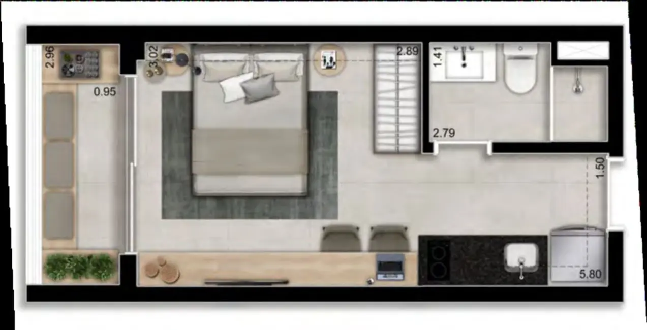 Foto 2 de Kitnet com 1 quarto à venda, 23m2 em Jardim Vila Mariana, São Paulo - SP