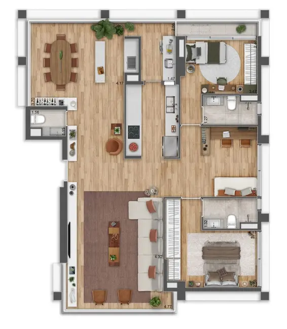 Foto 5 de Apartamento com 3 quartos à venda, 126m2 em Pinheiros, São Paulo - SP