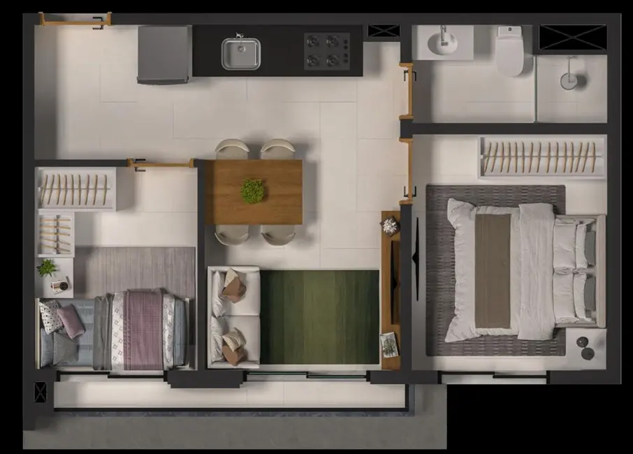 Foto 3 de Apartamento com 2 quartos à venda, 34m2 em Vila Monte Alegre, São Paulo - SP