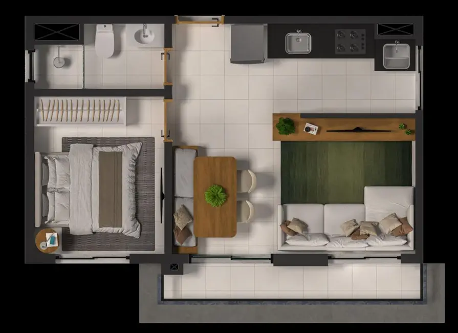 Foto 4 de Apartamento com 2 quartos à venda, 34m2 em Vila Monte Alegre, São Paulo - SP