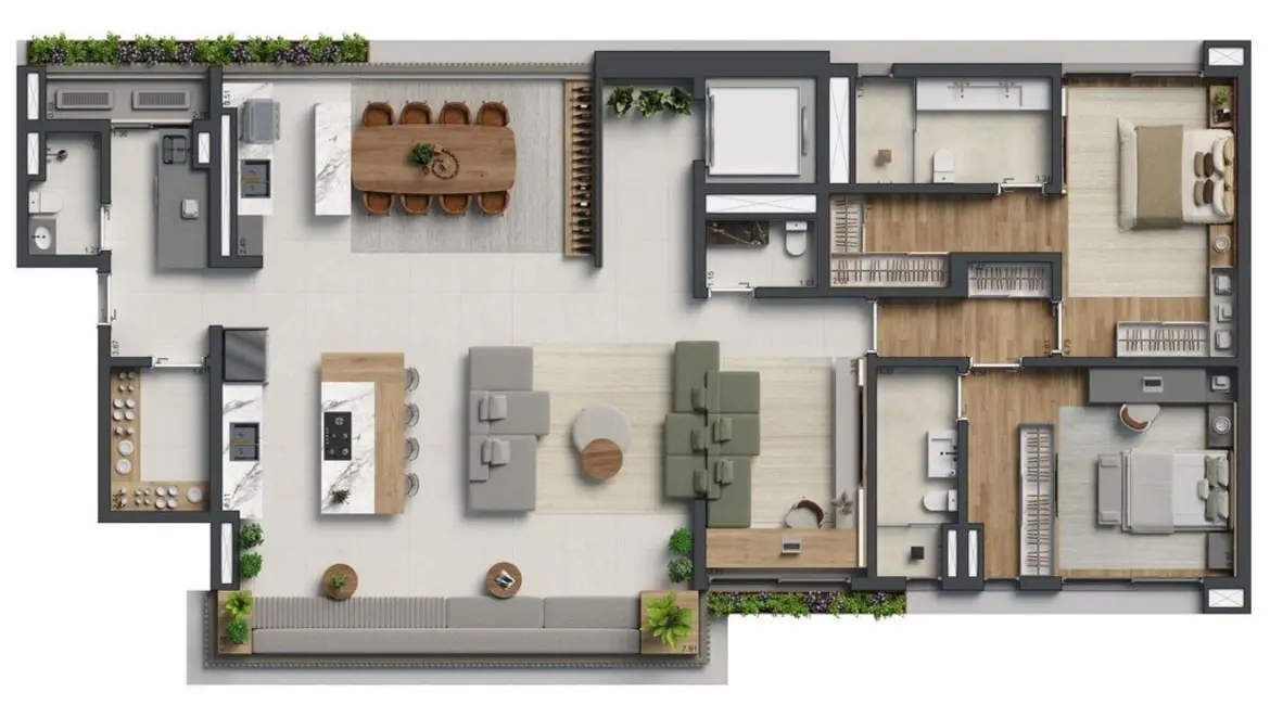 Foto 2 de Apartamento com 3 quartos à venda, 198m2 em Ibirapuera, São Paulo - SP