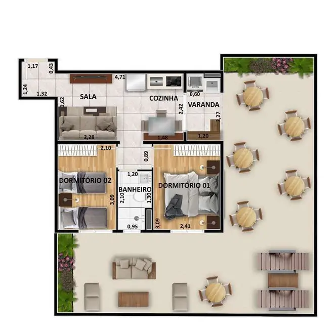 Foto 1 de Apartamento com 2 quartos à venda, 61m2 em Vila Parque Jabaquara, São Paulo - SP