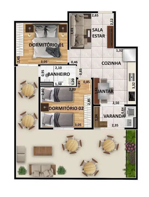 Foto 6 de Apartamento com 2 quartos à venda, 61m2 em Vila Parque Jabaquara, São Paulo - SP