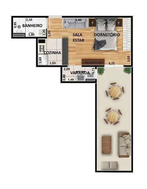 Foto 2 de Apartamento com 2 quartos à venda, 61m2 em Vila Parque Jabaquara, São Paulo - SP