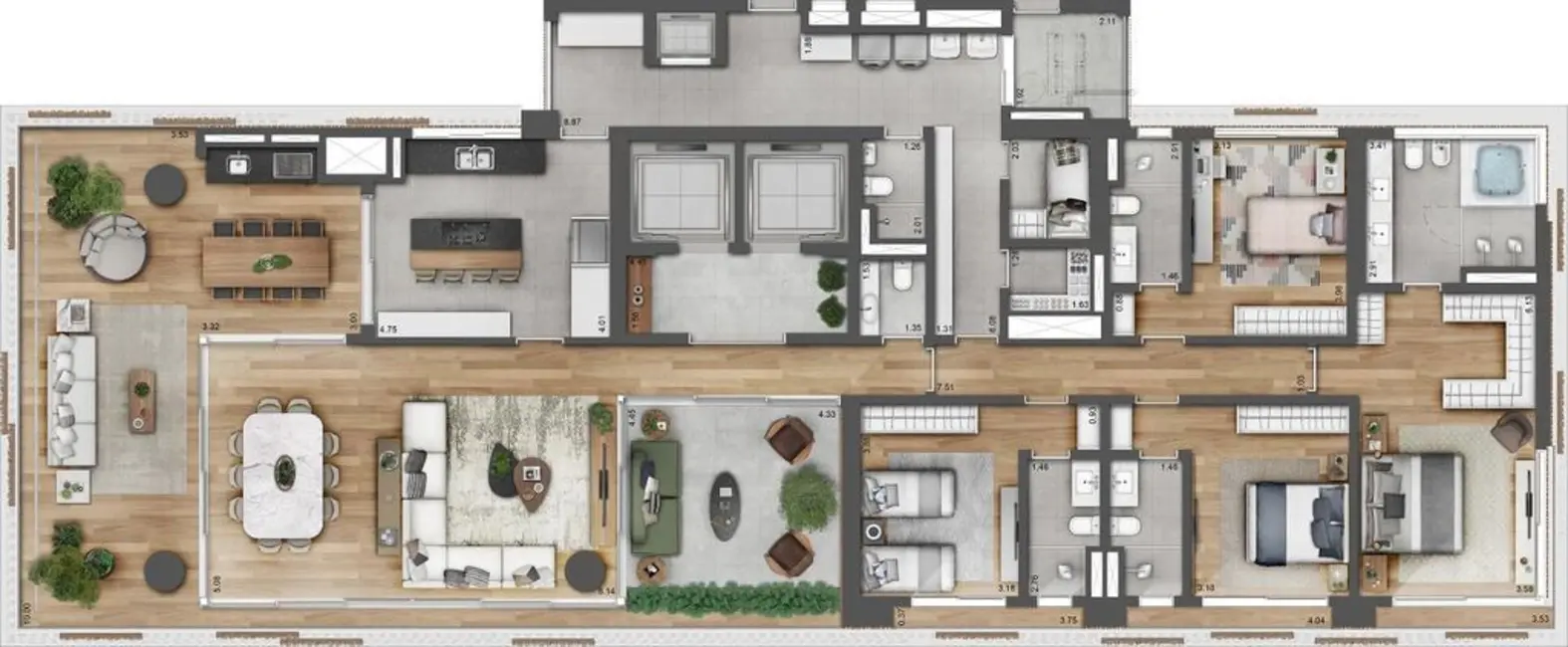 Apartamento com 4 quartos à venda, 355m2 em Itaim Bibi, São Paulo - SP - imagem 3 Foto 3 de Apartamento com 4 quartos à venda, 355m2 em Itaim Bibi, São Paulo - SP