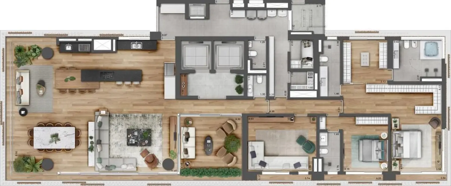 Apartamento com 4 quartos à venda, 355m2 em Itaim Bibi, São Paulo - SP - imagem 2 Foto 2 de Apartamento com 4 quartos à venda, 355m2 em Itaim Bibi, São Paulo - SP