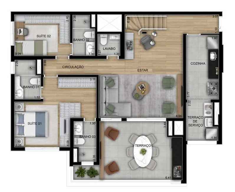 Apartamento com 2 quartos à venda, 70m2 em Alto de Pinheiros, São Paulo - SP - imagem 3 Foto 3 de Apartamento com 2 quartos à venda, 70m2 em Alto de Pinheiros, São Paulo - SP