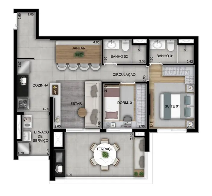 Apartamento com 2 quartos à venda, 70m2 em Alto de Pinheiros, São Paulo - SP - imagem 9 Foto 9 de Apartamento com 2 quartos à venda, 70m2 em Alto de Pinheiros, São Paulo - SP