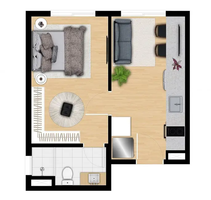 Foto 4 de Apartamento com 1 quarto à venda, 24m2 em Santa Cecília, São Paulo - SP